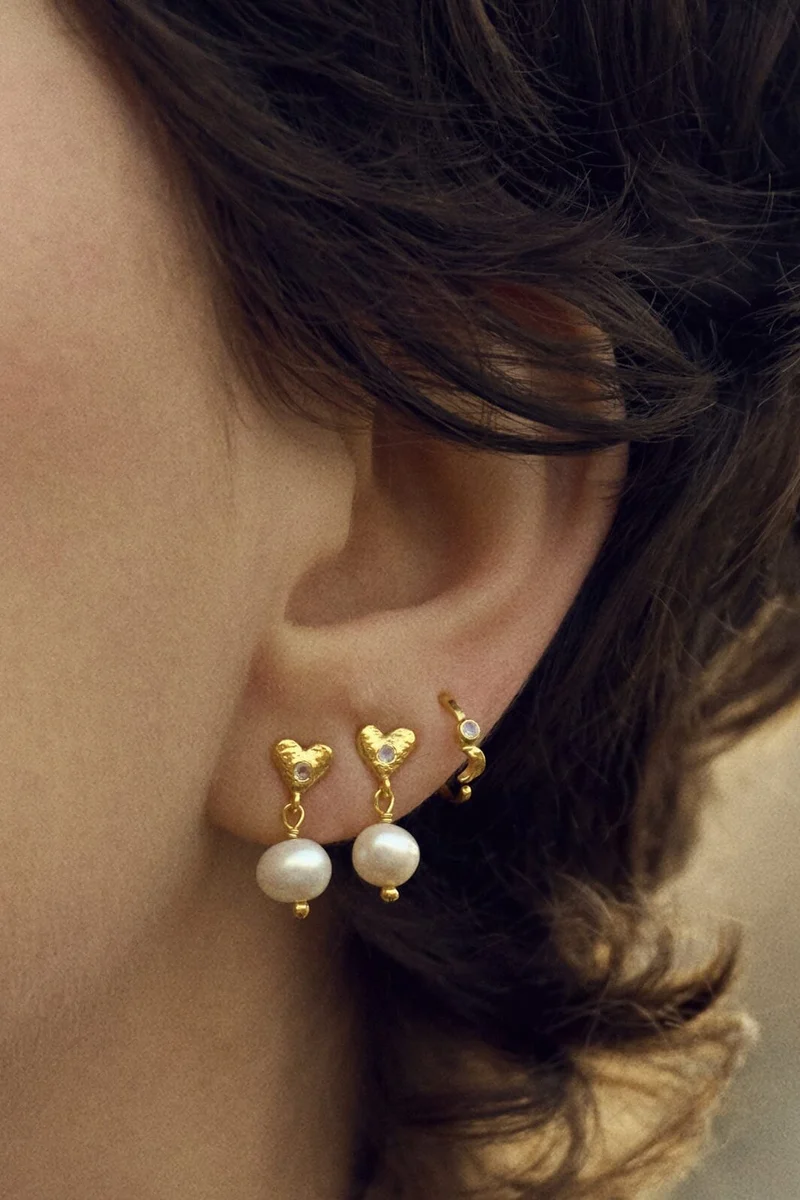 Maanesten - Alia Earrings 9974a - 18 Ct Gold Plated 925 Sterling Silver