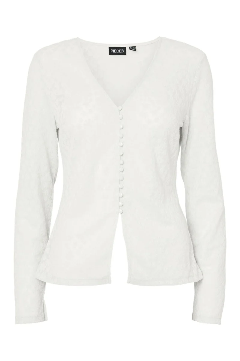 Pieces - Pcbaisy Ls Cardigan - 5007313 Cloud Dancer