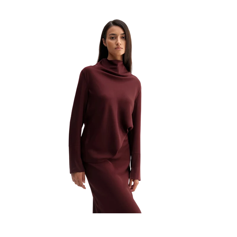 Ayumi Blouse - Burgundy