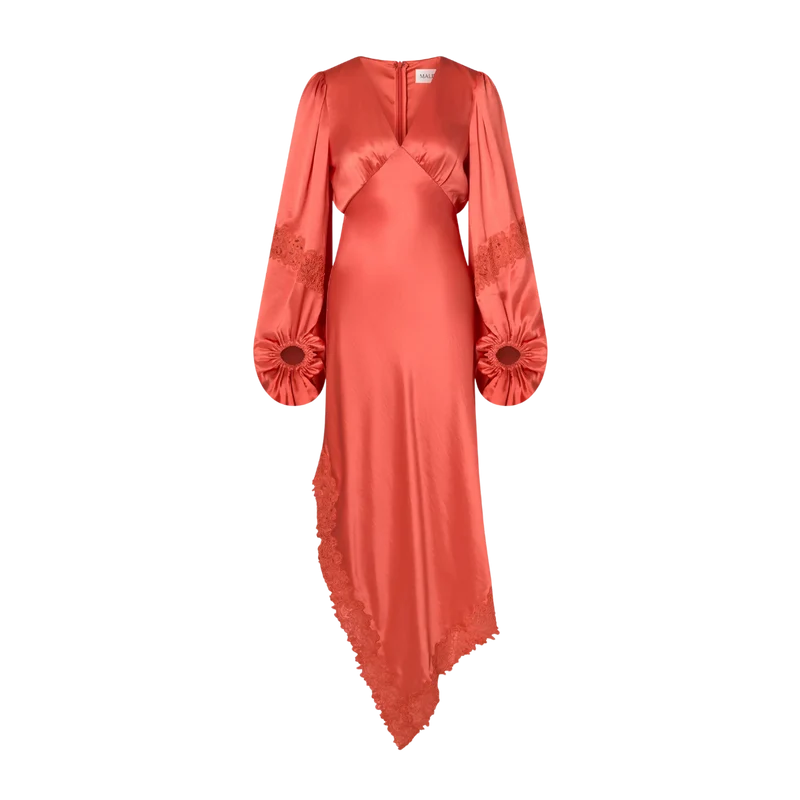 Seema Lace Maxi Dress - Coral