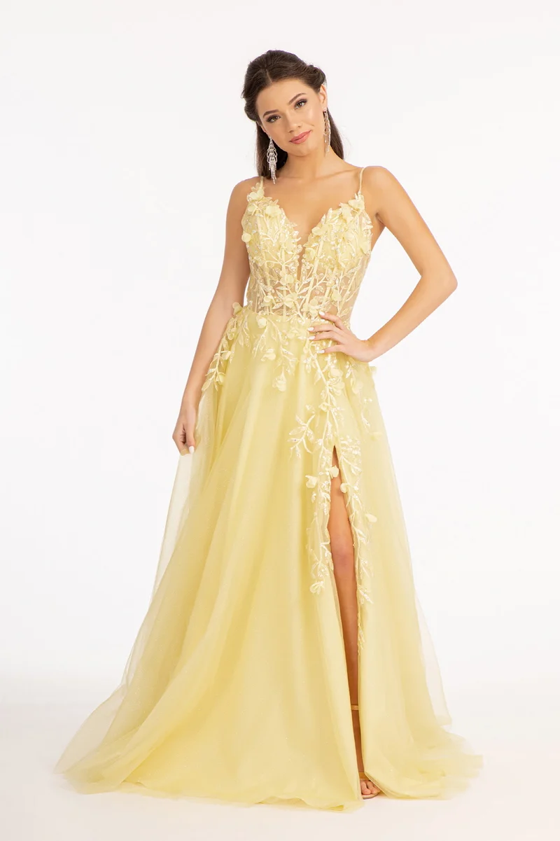GL3034 GLS by Gloria - Illusion Sweetheart A-line Klänning - Special Occasion/Curves