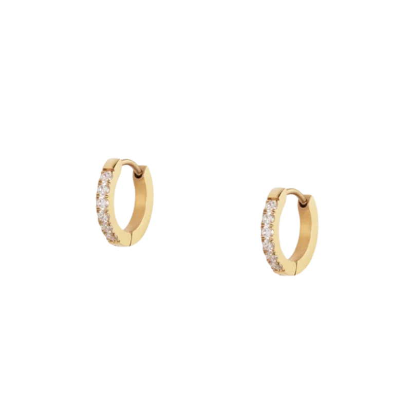 Shiny Gold Hoops Small - gold