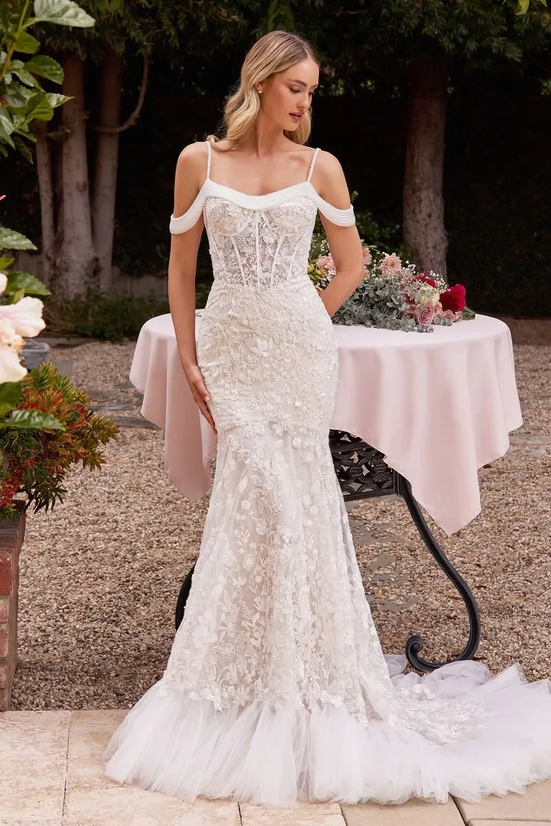 Off The Shoulder Lace Neckline Klänning från Cinderella Divine CK703W
