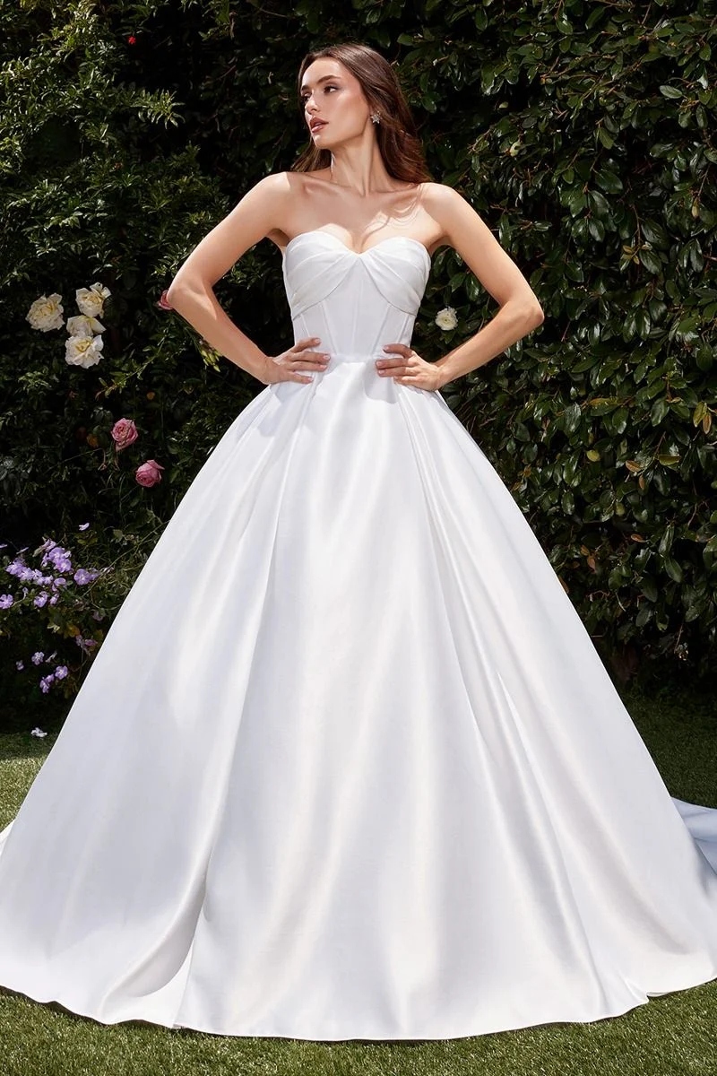 Axelbandslös Sweetheart Neckline A-line klänning från Cinderella Divine CDS512W