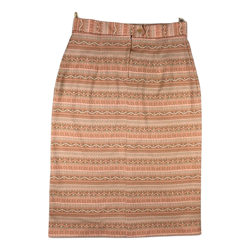 Vintage Abstract Print Salmon Skirt 12