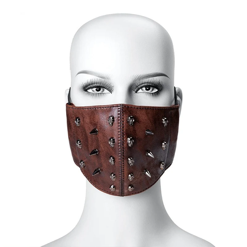 Unisex Steampunk Skulls Rivets Mask