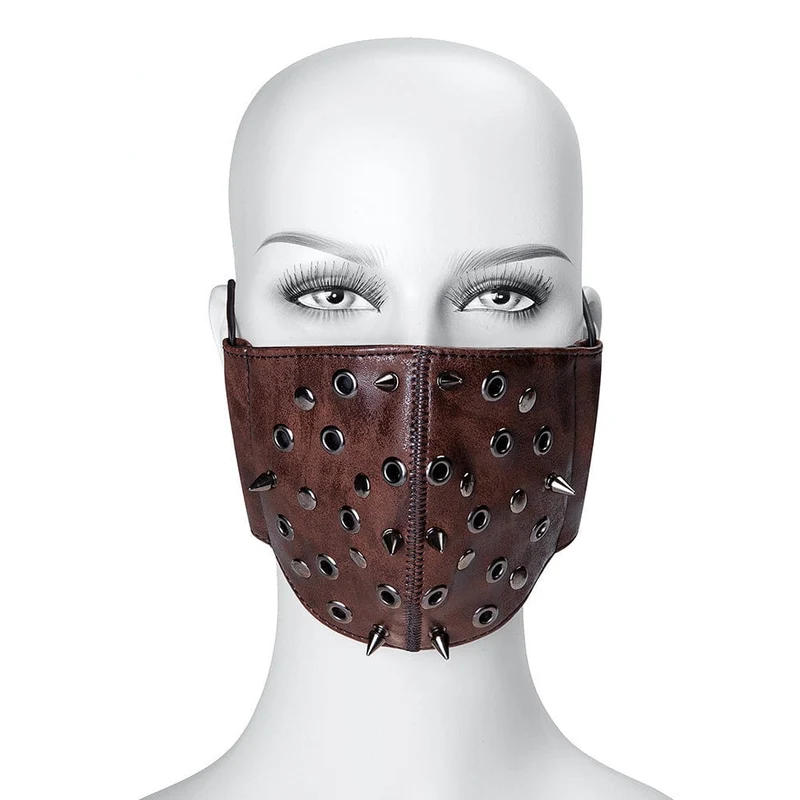 Unisex Steampunk Rivets Eyelets Mask