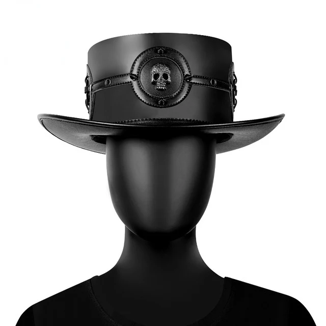 Steampunk Skull Nit Hat för män
