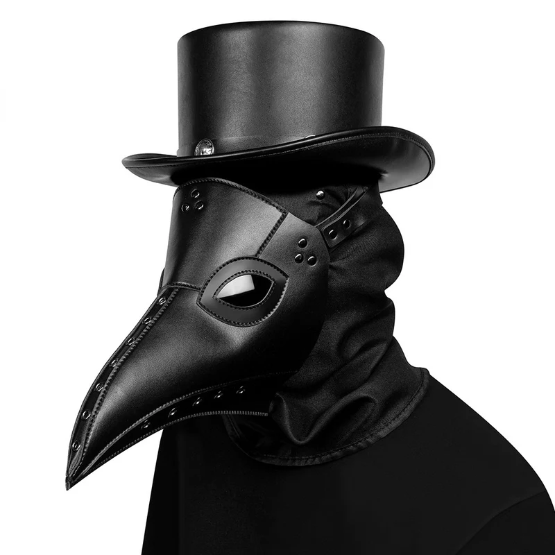 Steampunk Plague Doctor Hooked Beak Mask