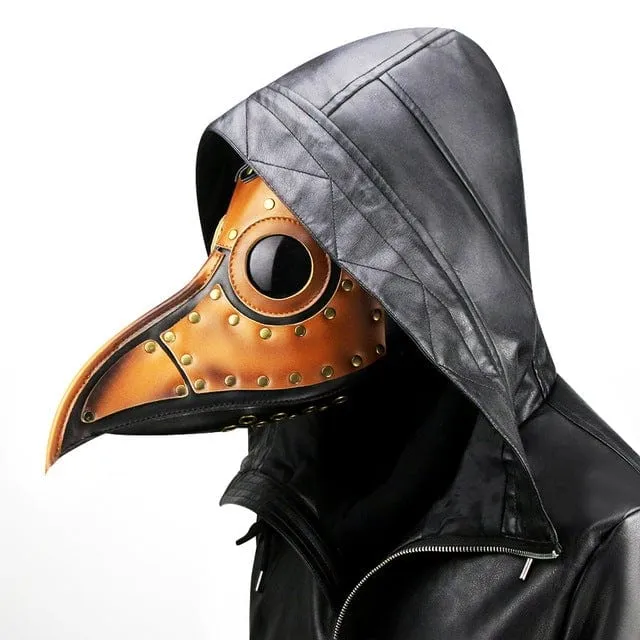 Steampunk Double Color Splice Beak Mask