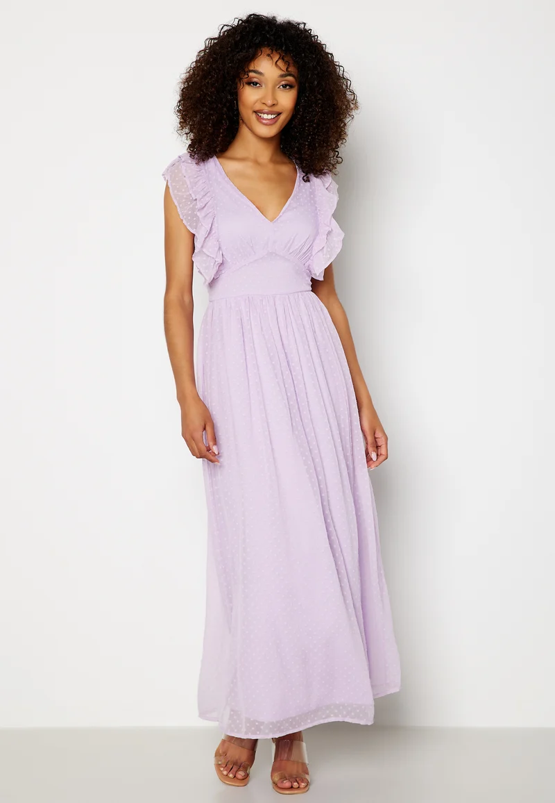 Renata V-neck S/L Ankle Dress