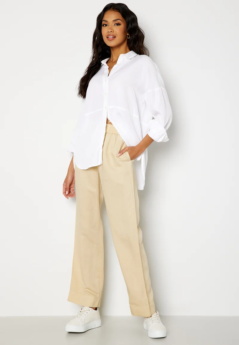Linen Viscose Pull-On Pants