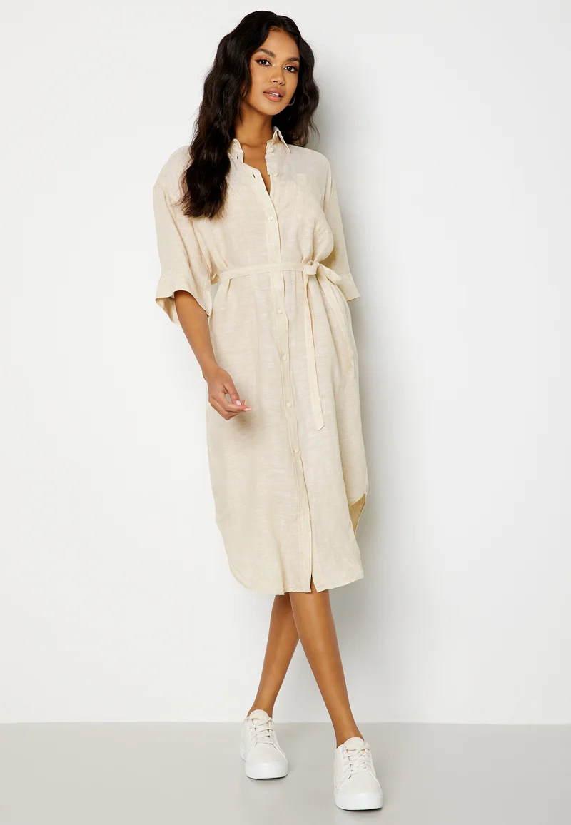 Linen Chambray Shirt Dress