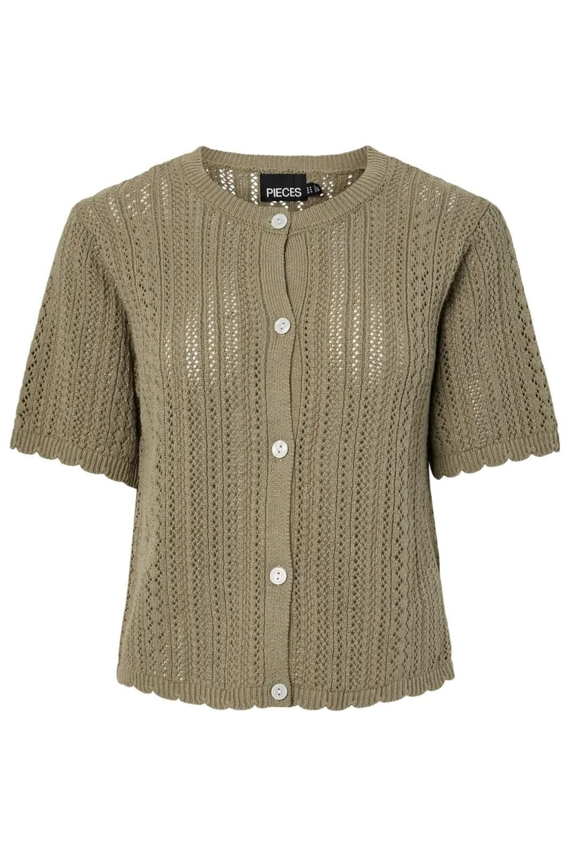 Pieces - Pcnuka Ss O-Neck Knit Cardigan - 4897929 Overland Trek
