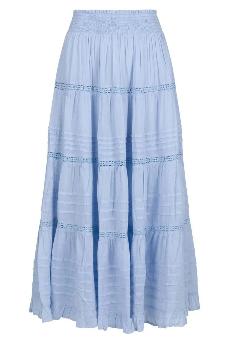 Neo Noir - Felicia S Voile Skirt - Light Blue