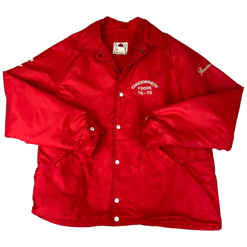 VTG 70s USA DON BELL CHUCK WAGON ICE HOCKEY NYLON WORKWEAR JACKET SURFER 44” L
