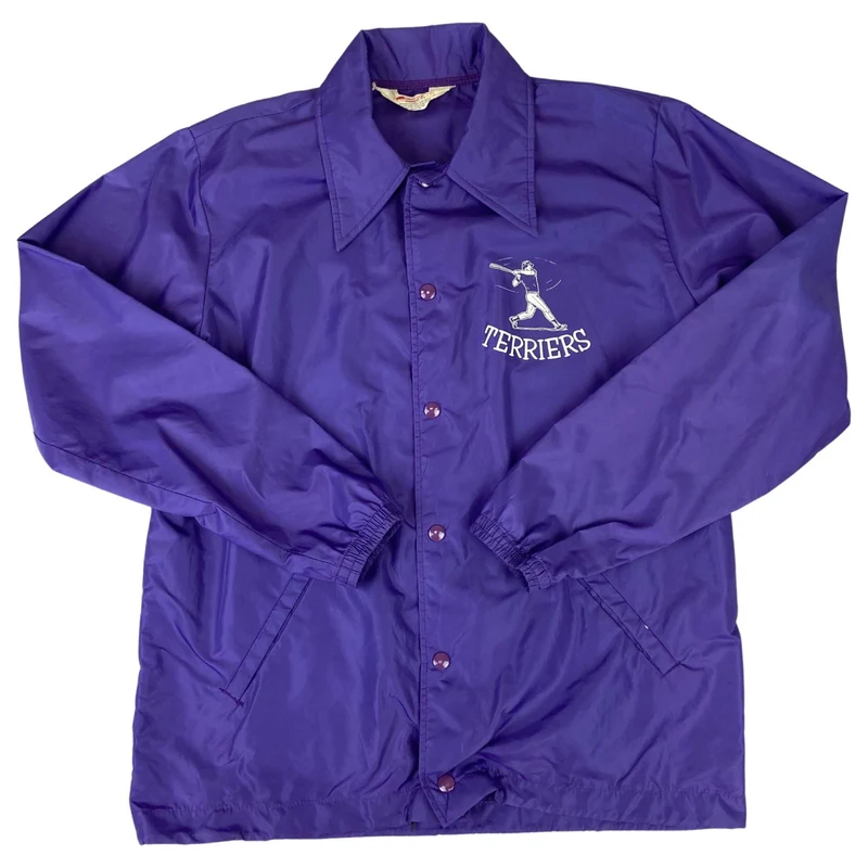 VTG 70s RENNOC NJ TERRIORS BASEBALL USA NYLON WORKWEAR SURFER JACKET SURFER 40 M