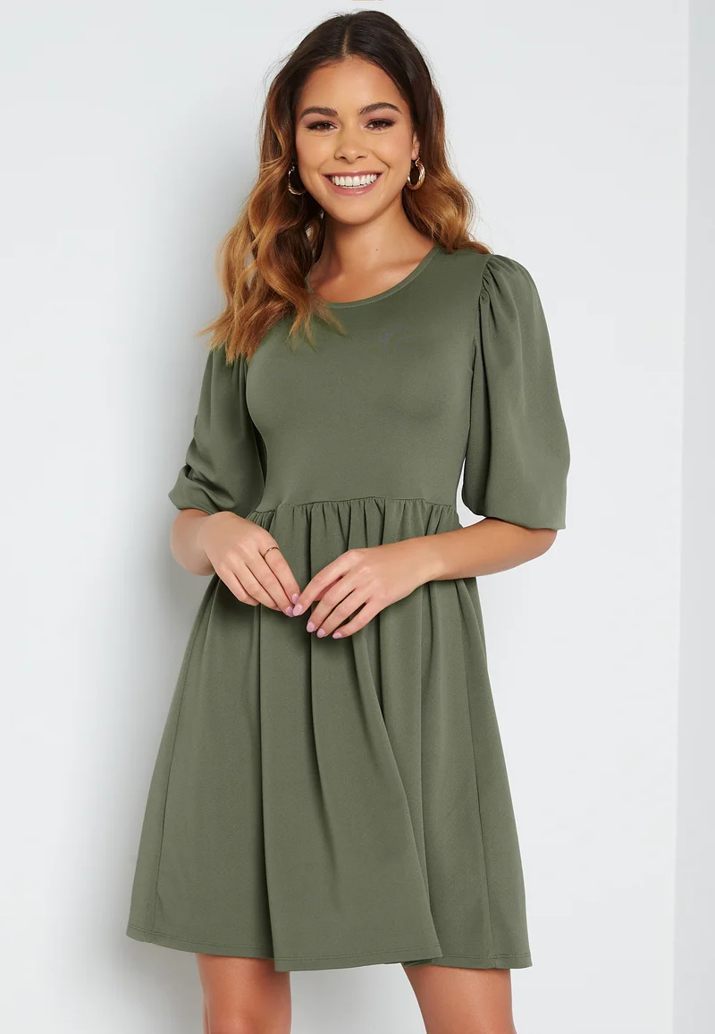 Jade puff sleeve dress