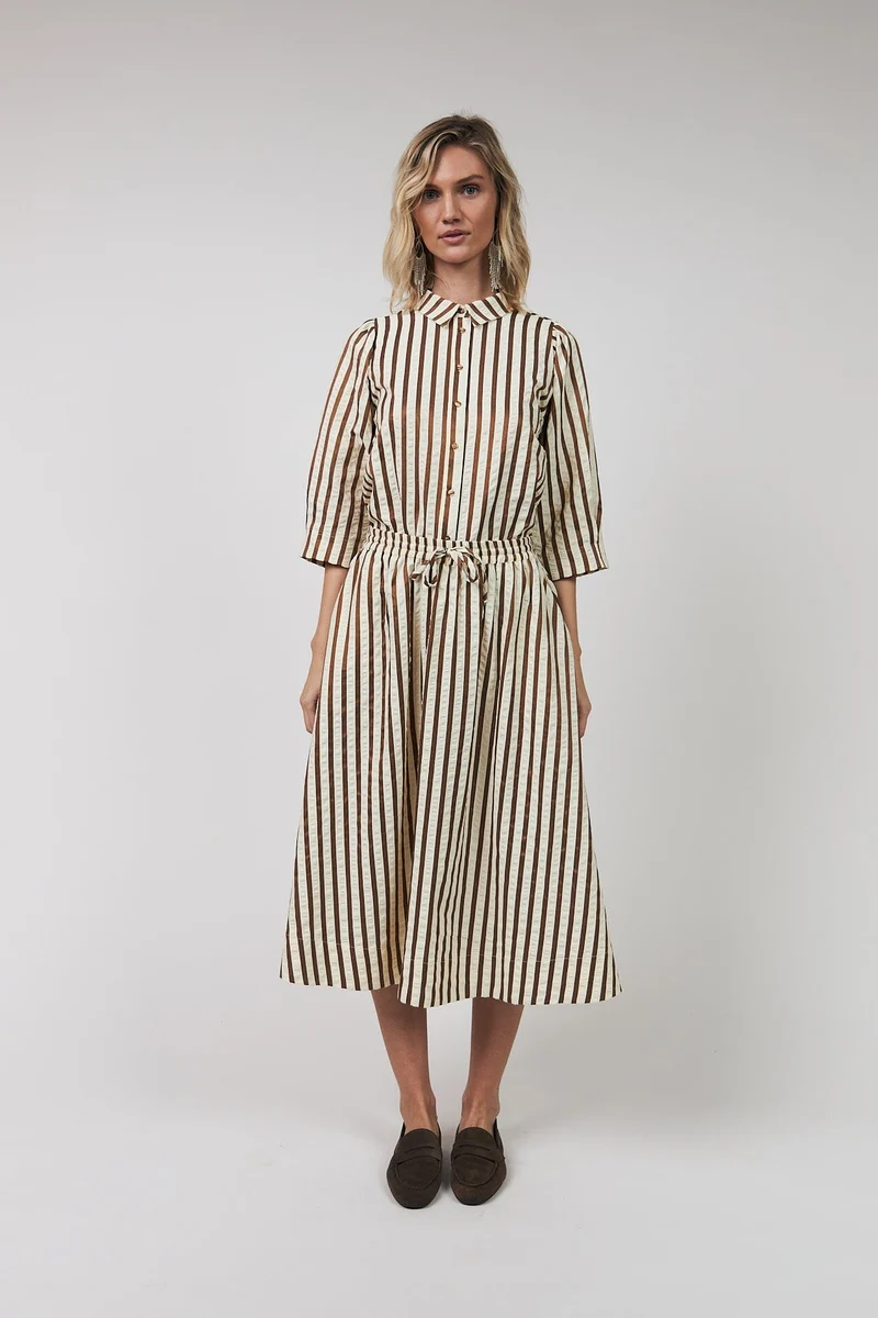 Lollys Laundry - Aliyall Maxi Dress Ls26163-3024 - 87 Dark Mokka