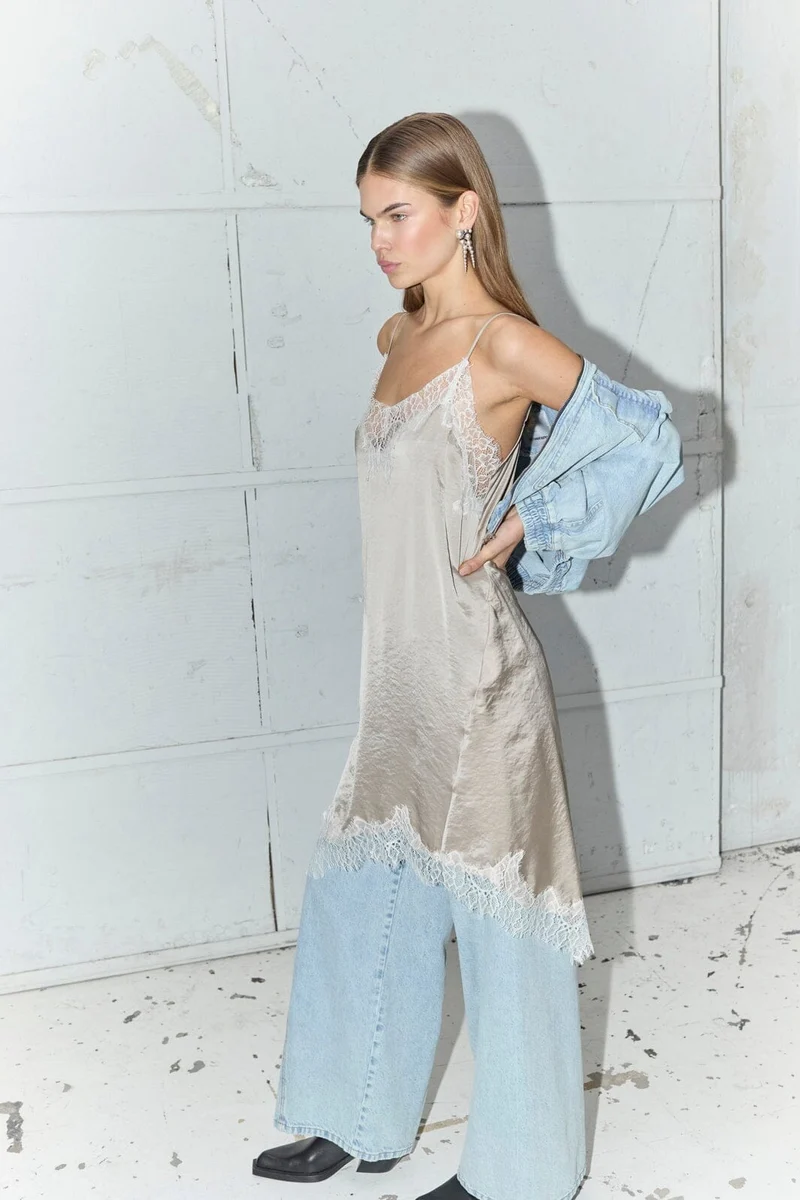 Co´Couture - Iduncc Lace Strap Dress 46105 - 320 - Bisquit