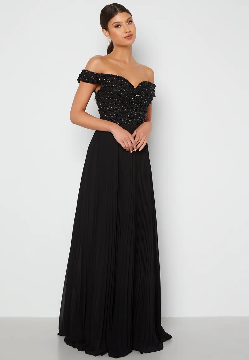 Evening Dress With Pleated Skirt
