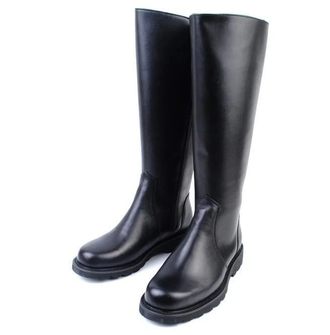 Cowboy Cowhide Ankel Biker Zipper Boots för män