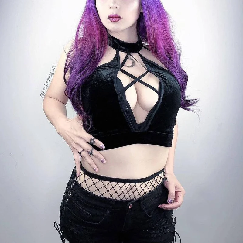 Strappy Punk Halterneck-topp dam