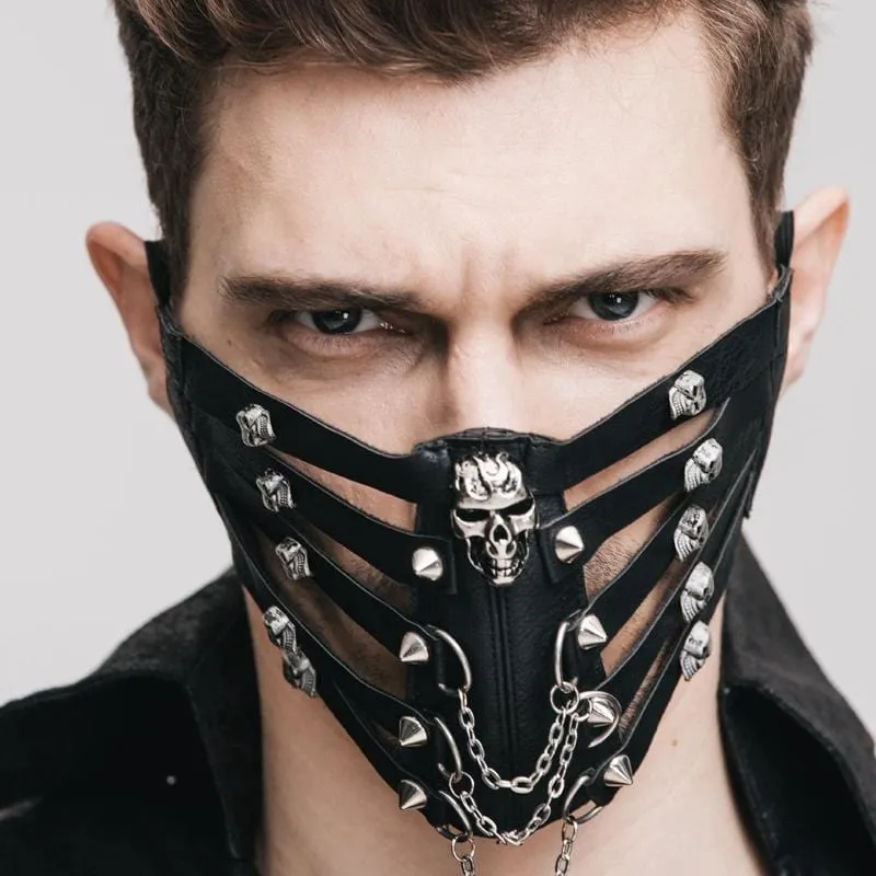 Goth Skull Face Mask för män