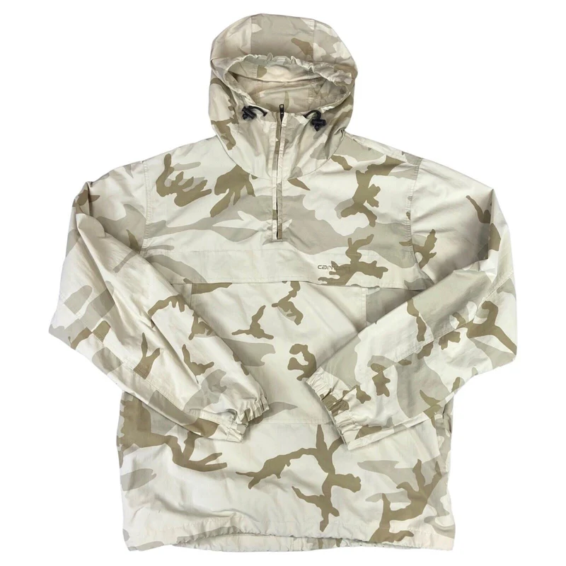 Vintage 00s Cream Carhartt Camouflage Print Pull Over Jacket L