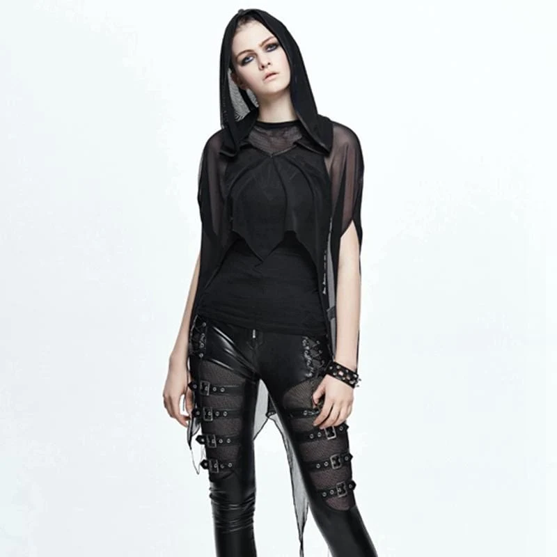 Goth Sheer Cape för kvinnor