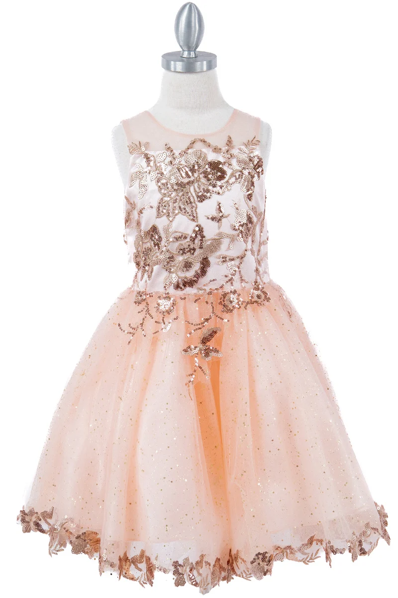 Festklänning i satäng glittrig tyll från Cinderella Couture USA AS5121