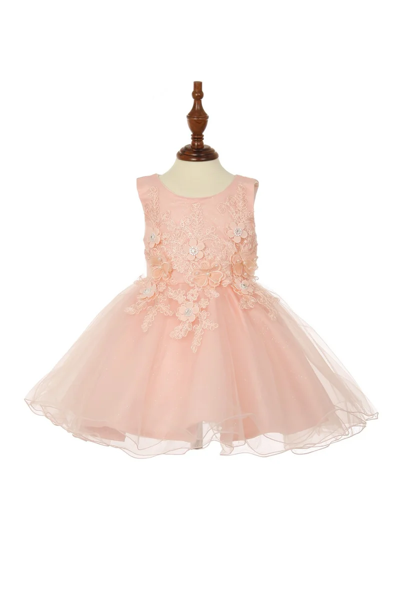 Spets Glitter Tyll Babyklänning från Cinderella Couture USA AS9110