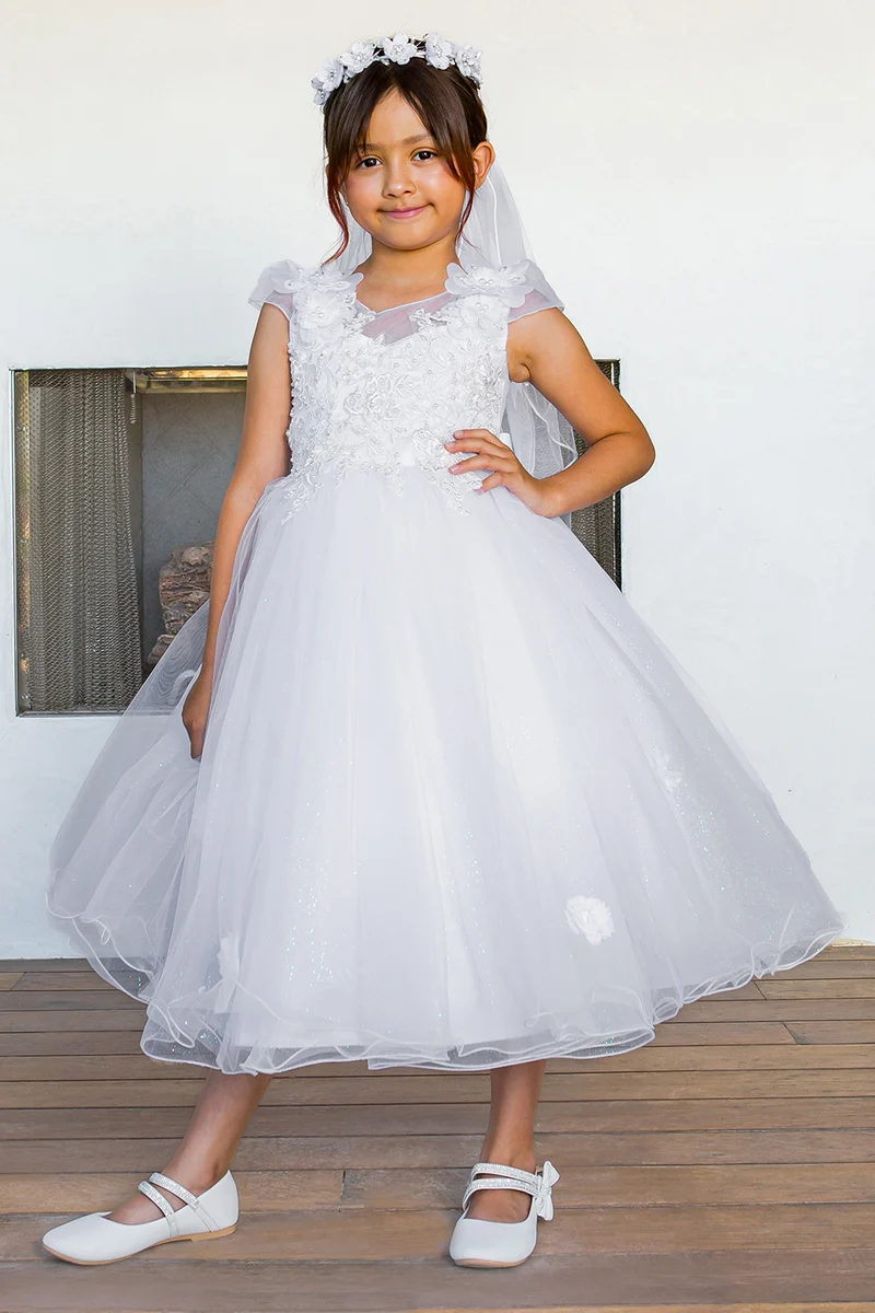 Vacker glänsande kristall tyll festklänning från Cinderella Couture USA AS2018