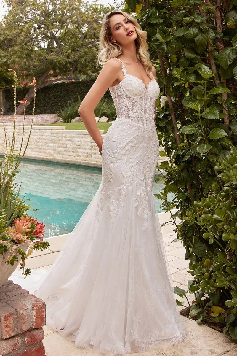 Spets Sweetheart Neckline sjöjungfru brudklänning av Ladivine CDS432W