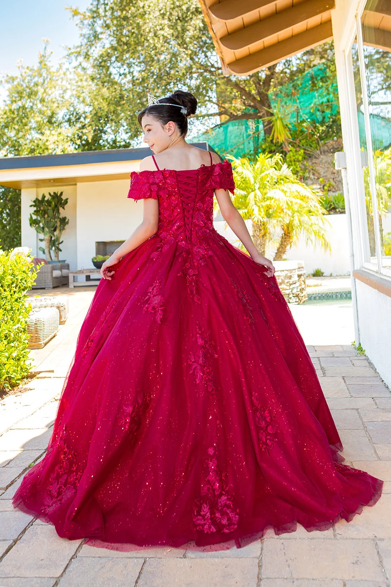 Cinderella Couture USA AS8045 Glitter Tyll A-Line Mini Quince