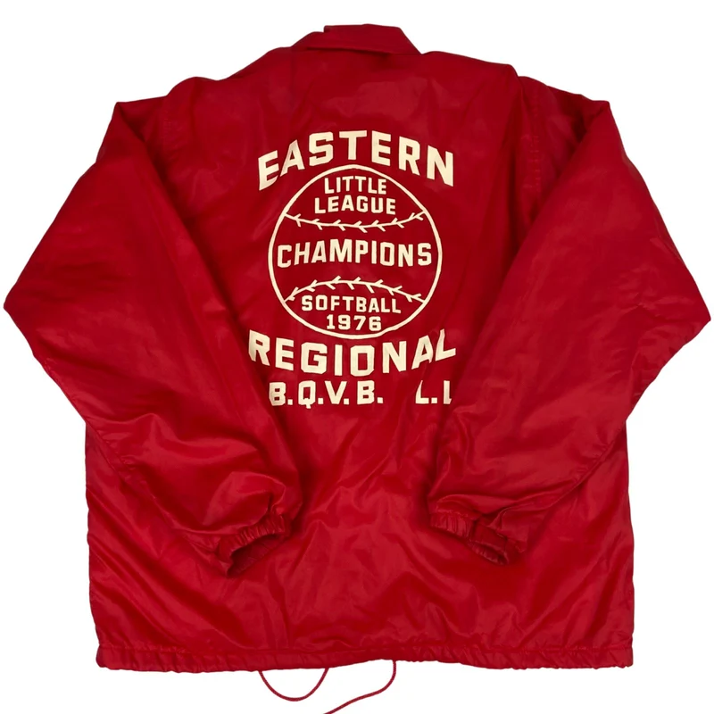 VTG 70s USA EAST REGIONAL LITTLE LEAGUE SOFTBALL 1976 NYLON WINDBREAKER 41” M