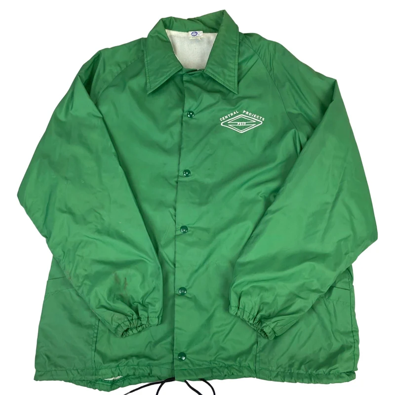 VTG USA PECO CENTRAL PROJECTS SPORT LINED NYLON WINDBREAKER SURFER JACKET 44” L