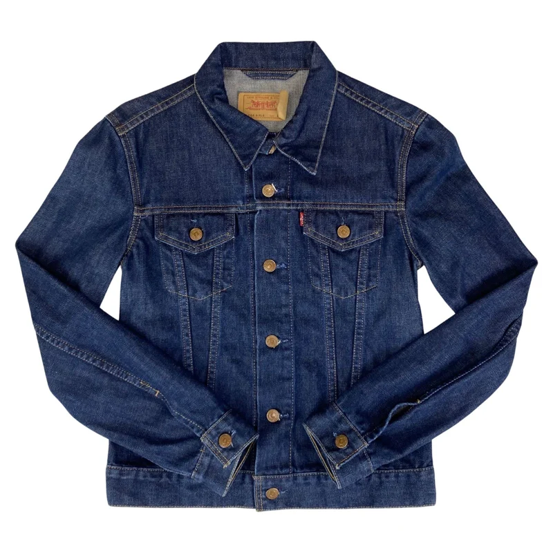 VTG LEVIS FOR GIRLS DENIM TYPE 3 TRUCKER JACKET INDIGO ROCKABILLY MOD 30” XXS