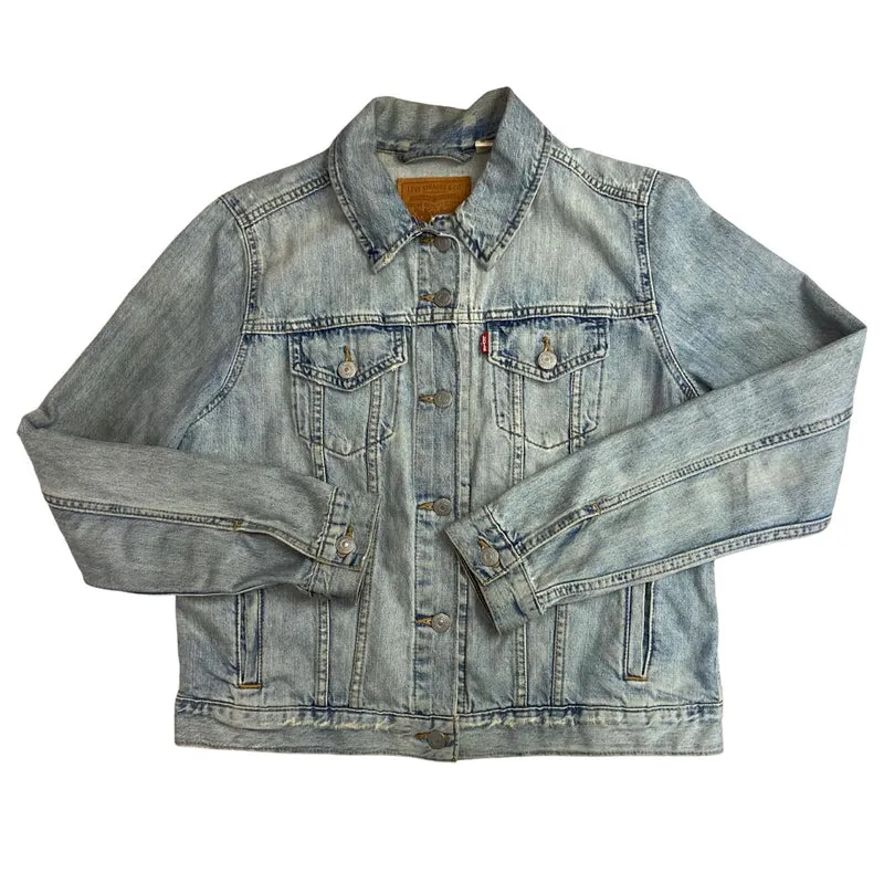 LEVIS PREMIUM BIG E RED TAG INDIGO TYPE 3 TRUCKER DENIM JACKET MOD 38” M
