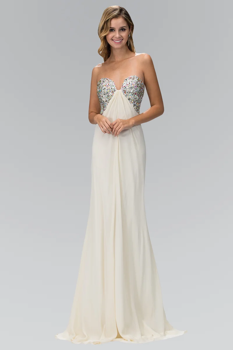 Utsmyckad Sweetheart Neck A-Line Klänning från Elizabeth K - GL1151