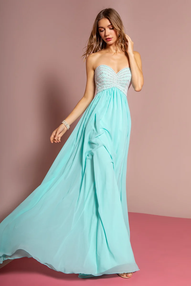 Beaded Bodice Sweetheart Strapless Dress från Elizabeth K - GL2148 - Special Occasion