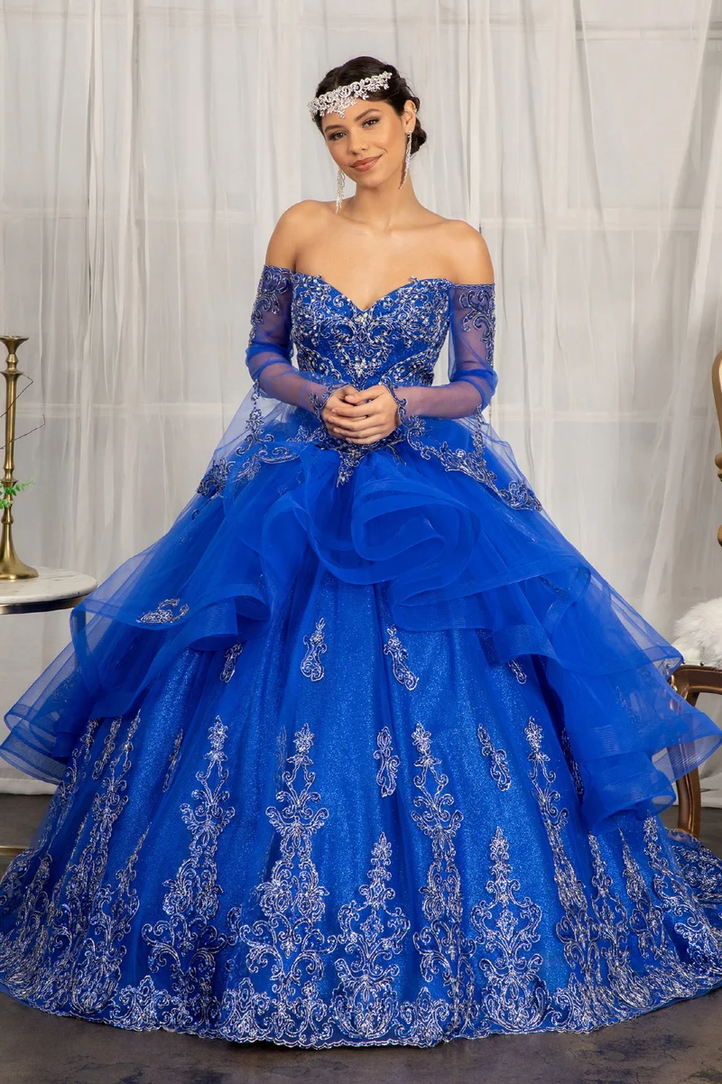 Elizabeth K - GL1976 - Sweetheart Neck Cut-Away Shoulder Quinceanera Dress