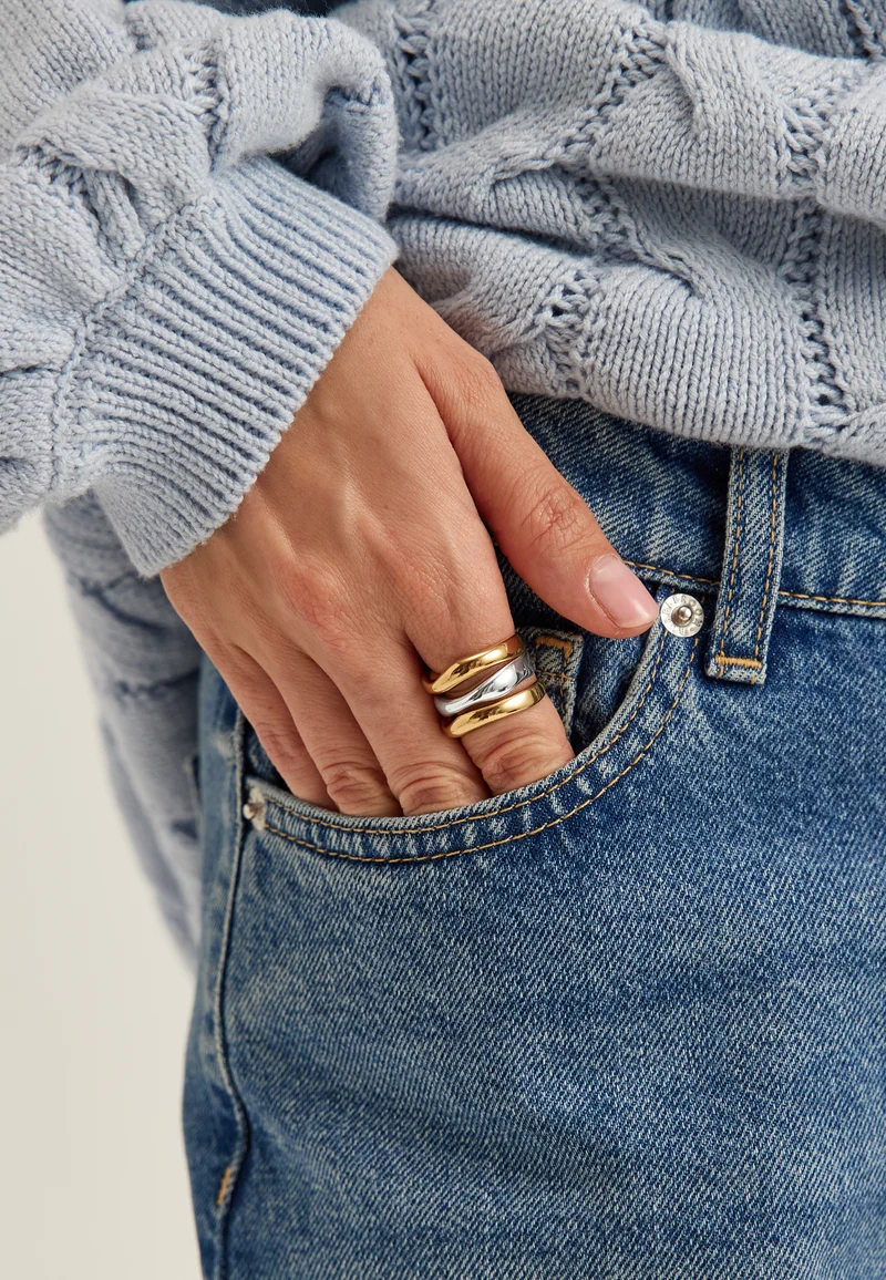 Nova Rings 3-in-1 Set, Gold-plated