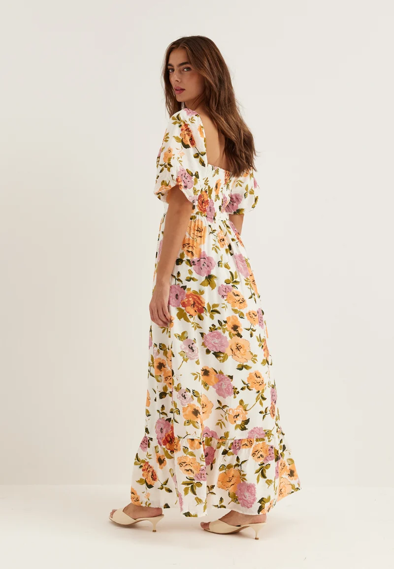 Viflola Square Neck 2/4 ANKLE DRESS