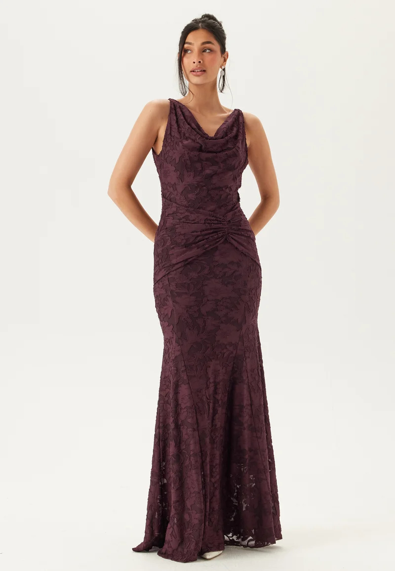 Deep Waterfall Mermaid Gown