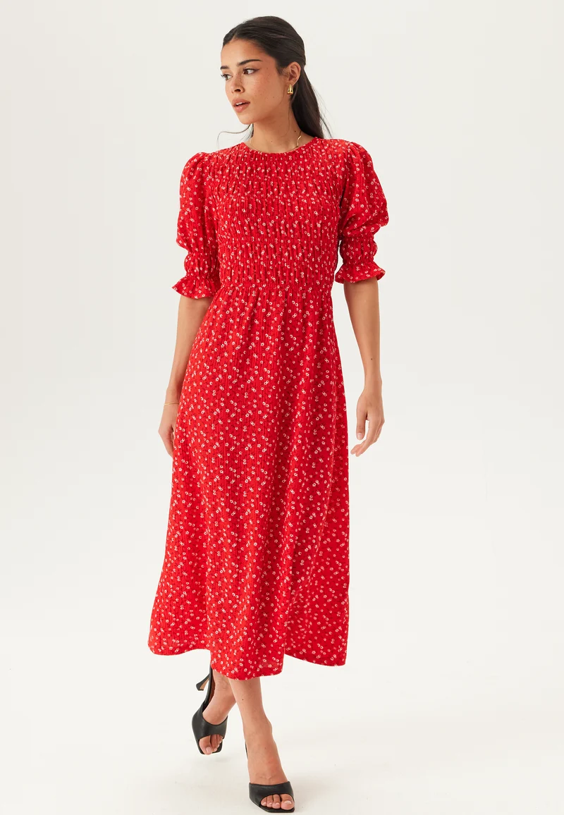 Short Sleeve Smock Dress