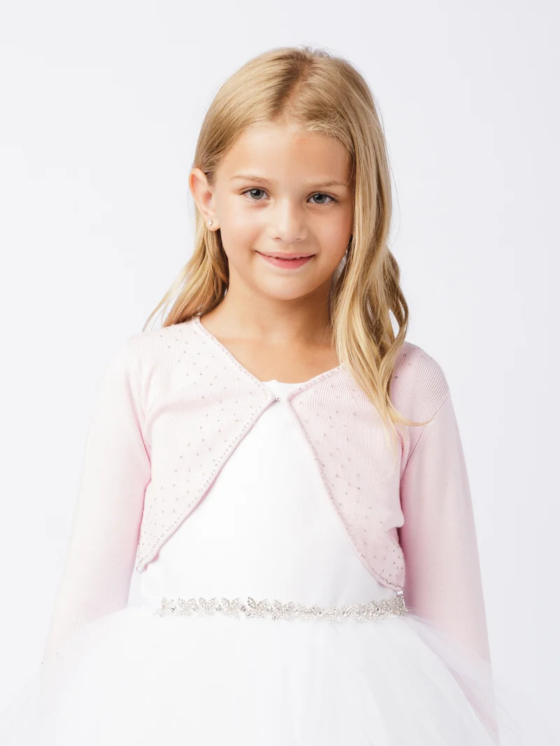 Flower Girl Långärmad Stickad Bolero Klänning från TIPTOP KIDS - AS7895