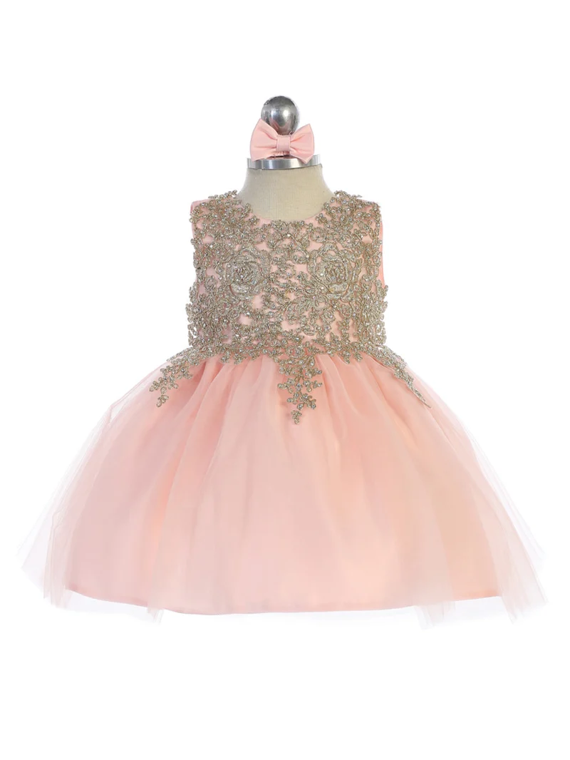 Baby Girl Lace Applique Bodice Pageant Dress från TIPTOP KIDS - AS5771S