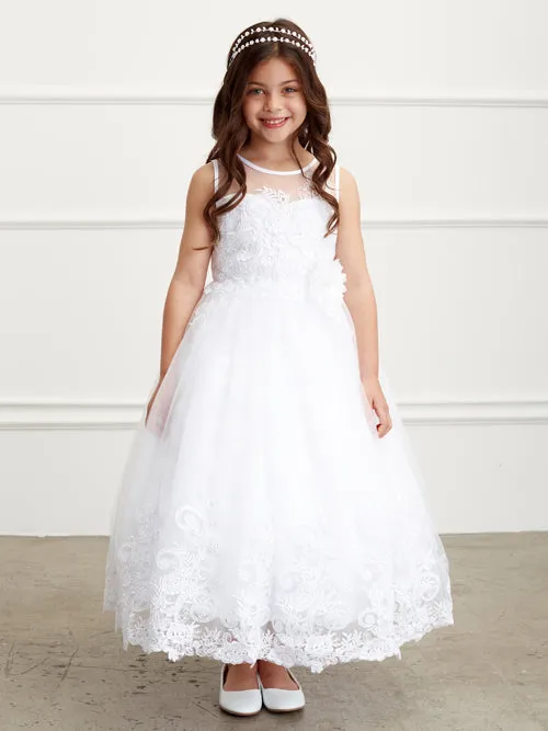 Flower Girl Illusion Neckline Bodice Klänning från TIPTOP KIDS - AS5822