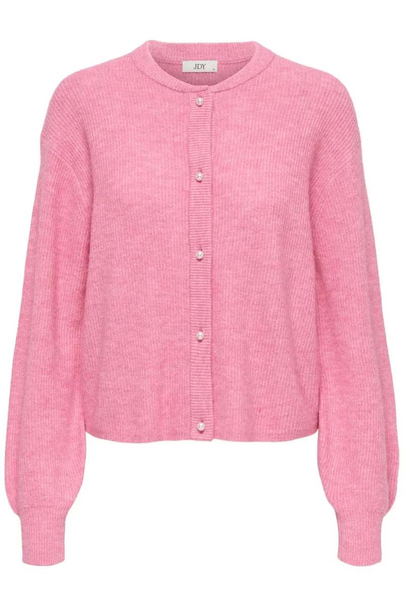 JDY - Jdylumi Life L/S Button Cardiga Knt - 5011120 Aurora Pink Melange